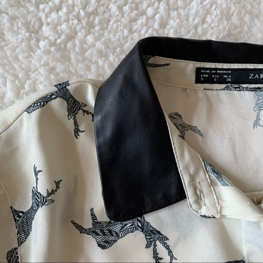 Abstract Deer Button Down